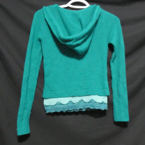 Unique Item | TAKEOUT | medium | Zip-Up Hooded Sweater - Lace Cami - Combo - Picture 3 of 15